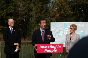 Michael Chan, minister of tourism, culture and sport, at the Pan Am Trails Announcement. (Photo: Queen's Printer for Ontario)