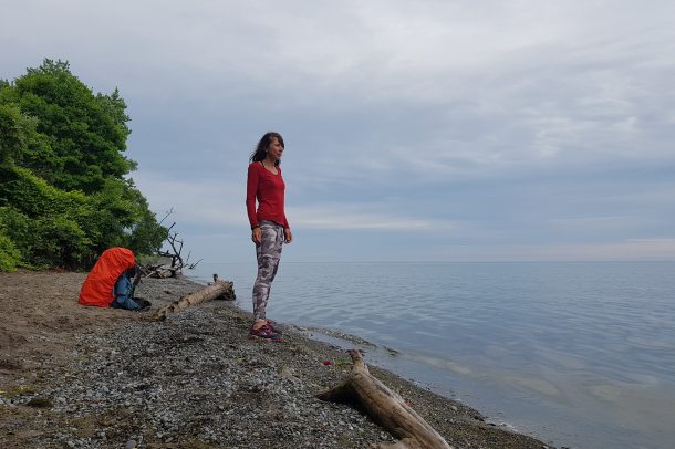 The Durham Region Trans Canada Trail led me into Ajax and to the shores of Lake Ontario. There I stood quietly resting my eyes on the calm water feeling my heart pounding in the soles of my feet.