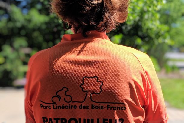 Maillot Orange Patrouilleur Parc Linéaire des Bois-Francs