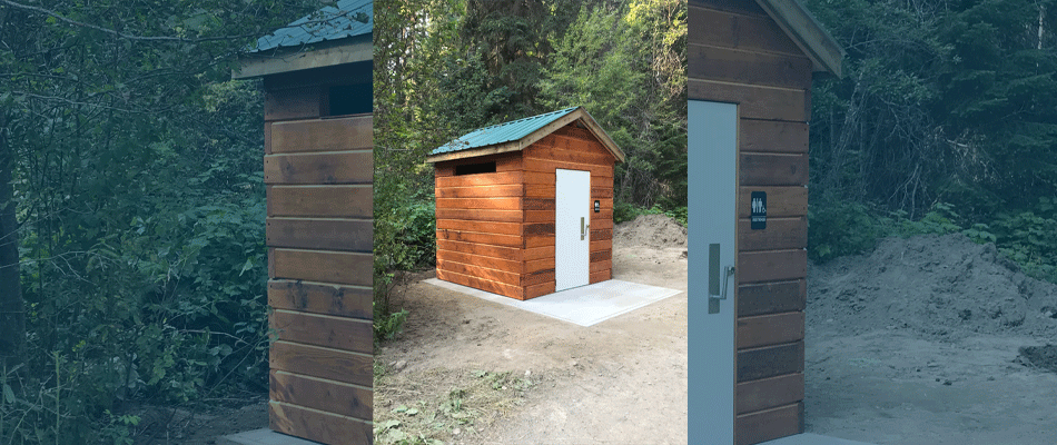 Accessible outhouse on the Pidherry trail