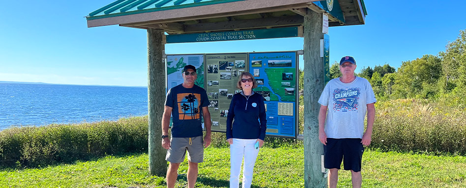 Trail community welcoming visitors to the stunning Celtic Shores Coastal Trail along the Trans Canada Trail