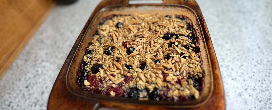 Camping meals: Baked oats