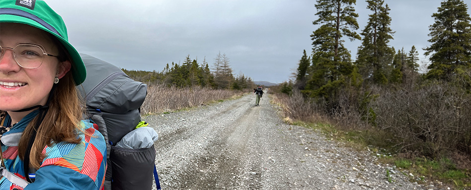 Bonnie smiling while walking along the Trans Canada Trail