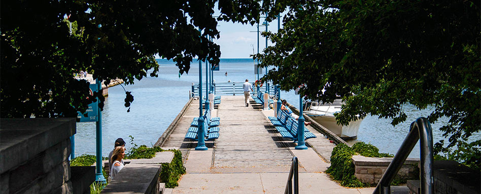 People walking and running at the Waterfront Trail