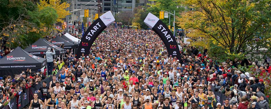 A crows practipating in the Canada Running Series in Toronto