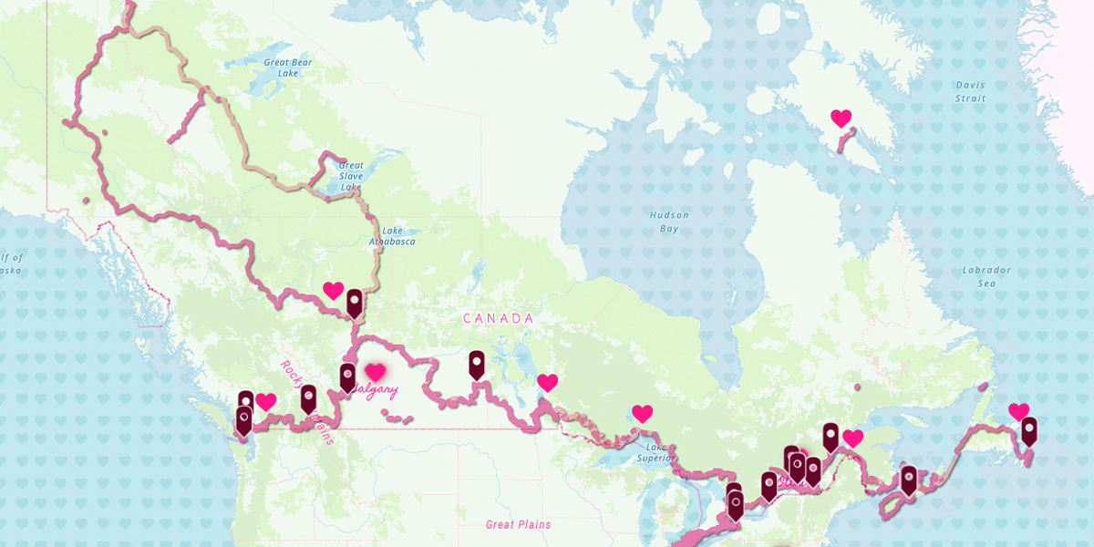 Trans Canada Trail Valentine's Day Story Map