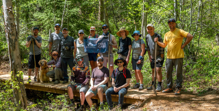 Volunteers on the City of Kimberley Trail in Kimberley, BC.