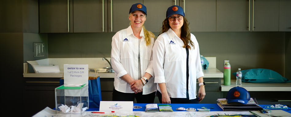 Kristine Archibald, Executive Director, and Tara Delver, Administrative Coordinator, of River Valley Alliance