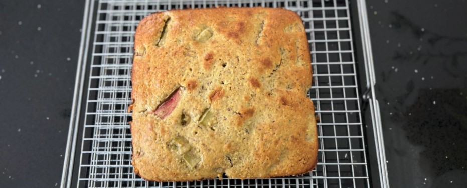 cake on a cooling pan