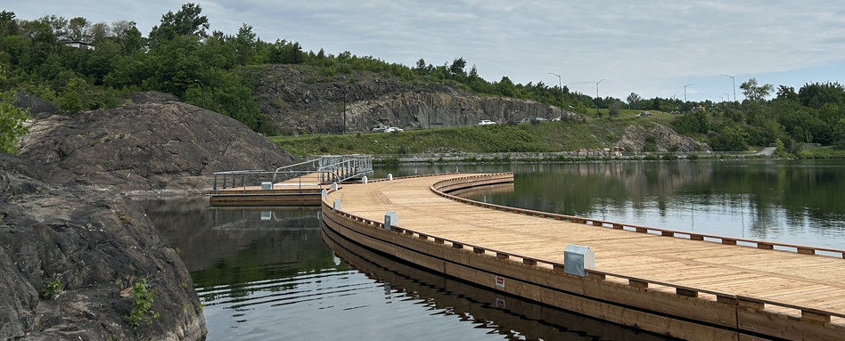 boardwalk on a body of water