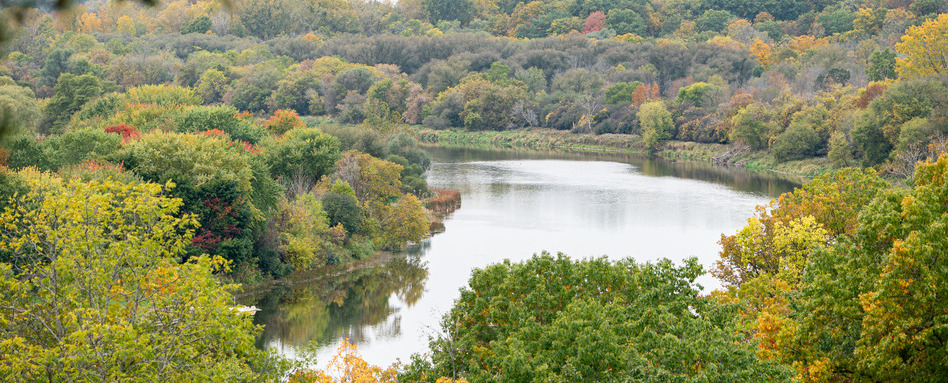 03Support image_ON_Brantford_credit Discover Brantford 1 | Trans Canada Trail birdseye view of river and fall foliage surrounding