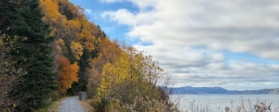 mountains on a sunny day over water