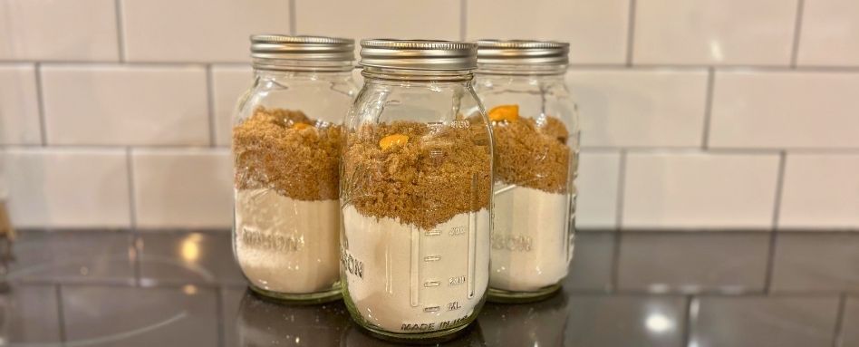 01Support image_cookie mix jarred_credit Amy Schwartz | Trans Canada Trail cookie mix in a jar on the counter