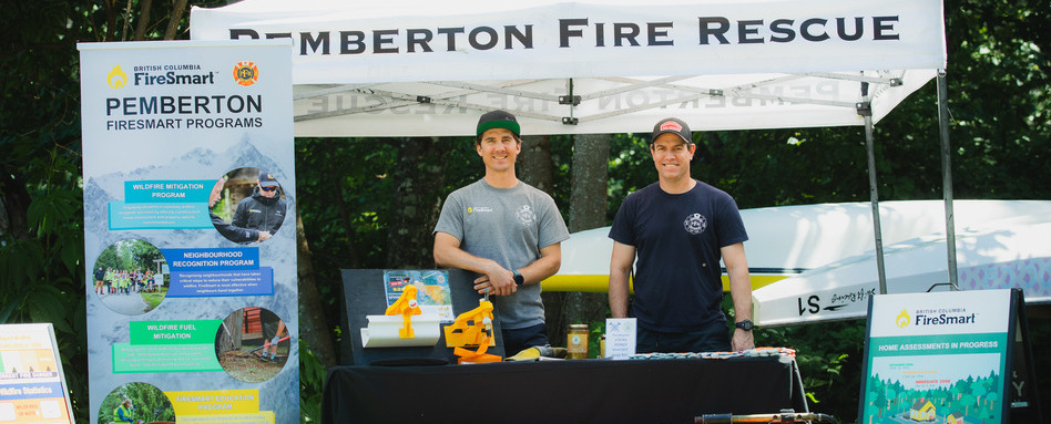 BC - Sea to Sky Trail Pemberton Photo Credit Brent Harrewyn | Trans Canada Trail two men posing with fire gear