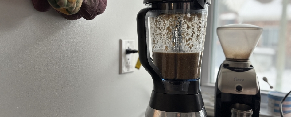 04Support image_Mushroom soup food series_credit Amy Schwartz | Trans Canada Trail blender with mushrooms inside