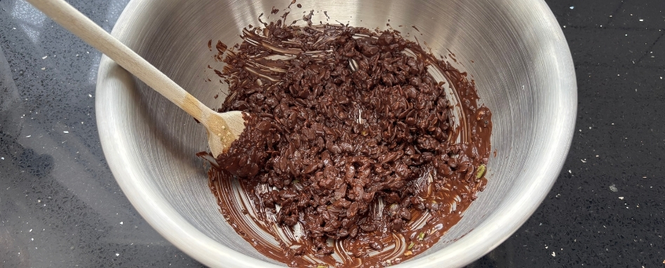 chocolate in a mixing bowl