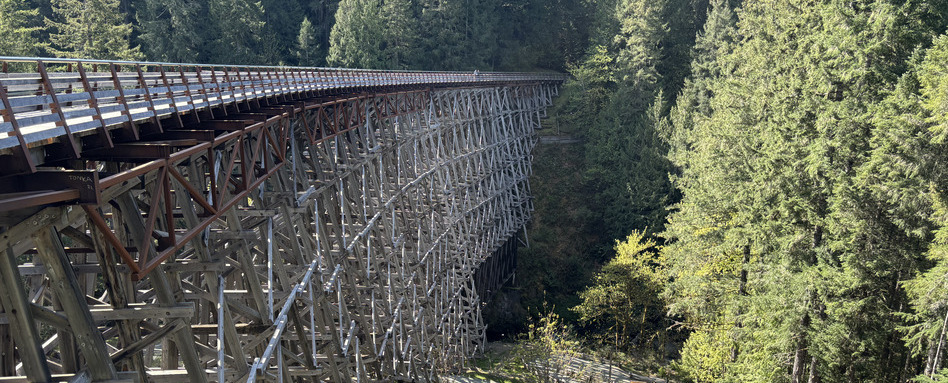 02Support image_Kinsol Trestle story_credit Amy Schwartz | Trans Canada Trail base of a tall bridge